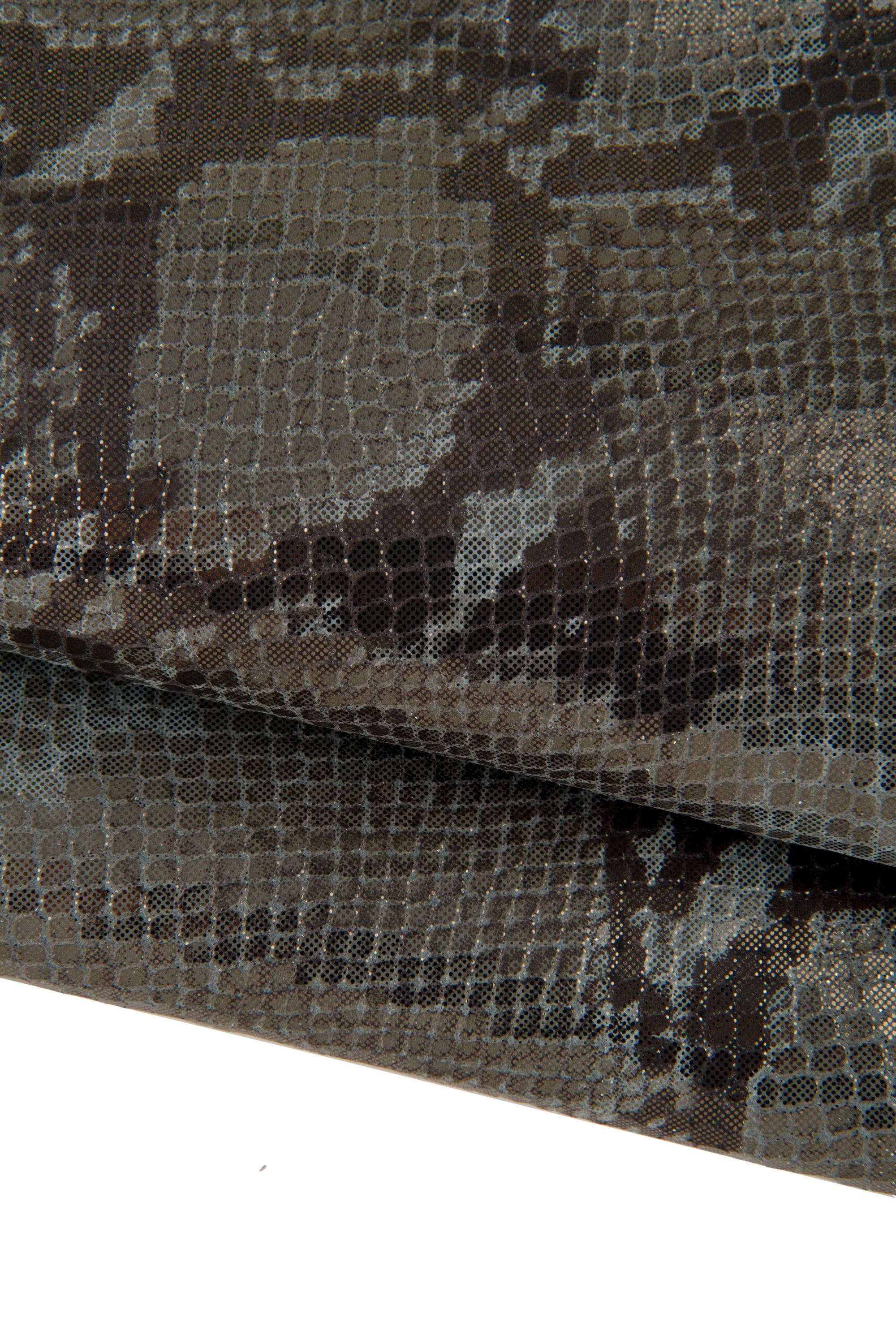 Animal print leather hide beige taupe gold tone, reptile embossed skin luxury neutral full hide set B17518-MT(ST) La Garzarara