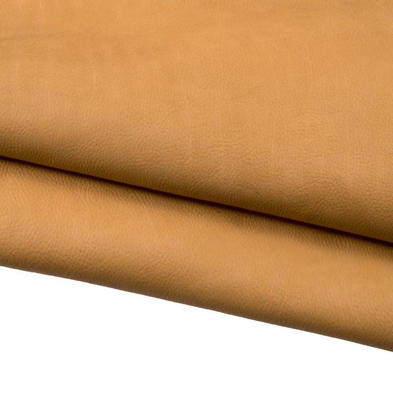 Soft natural beige vegetable tanned calf leather SKIN hide, fine grain semi glossy cowhide for bags and accessories, B17104-TU La Garzarara
