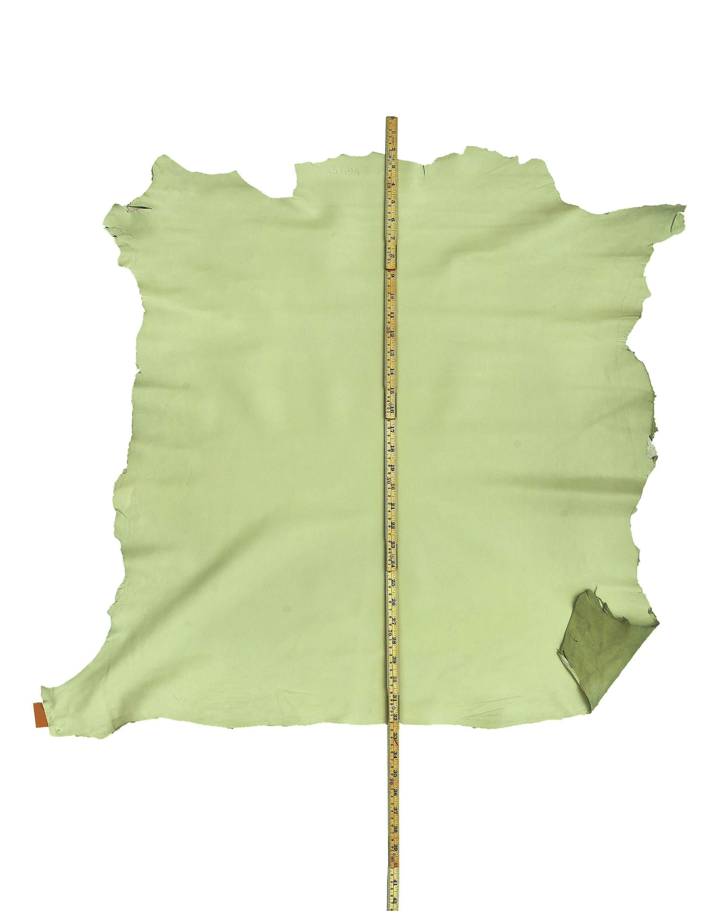 Pastel Pistachio green NAPPA leather, smooth soft lambskin, thin sheepskin, supple hide for garnments B17591-TU La Garzarara