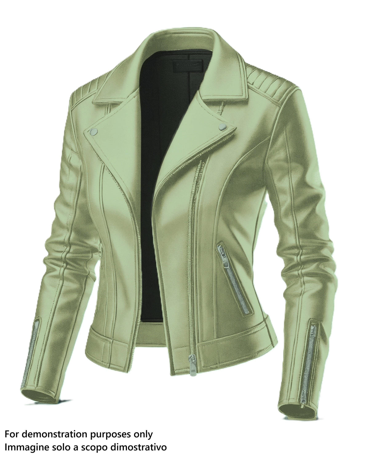 Pastel Pistachio green NAPPA leather, smooth soft lambskin, thin sheepskin, supple hide for garnments B17591-TU La Garzarara