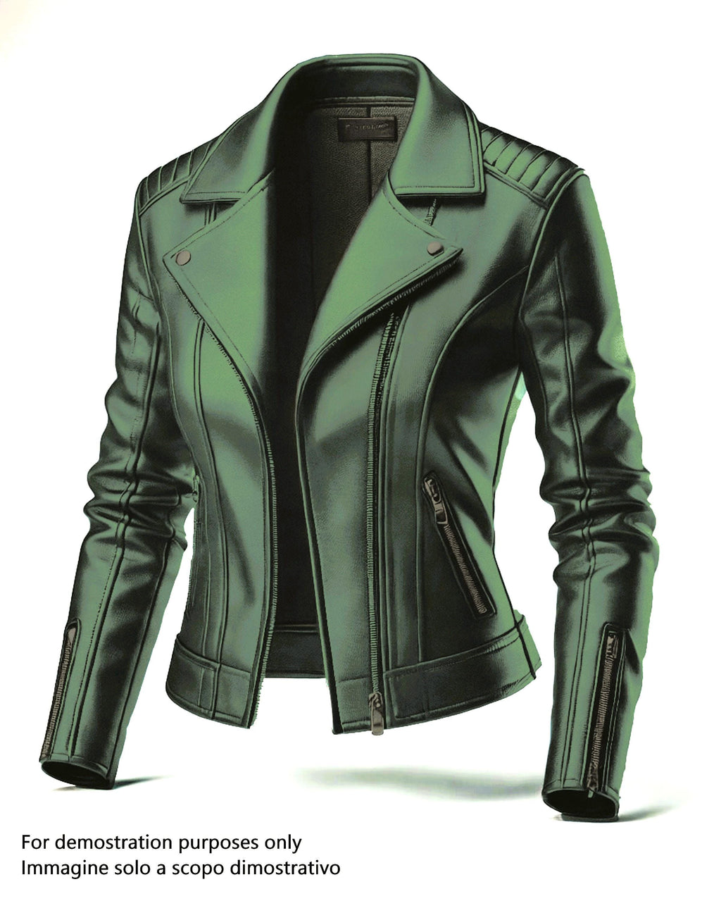 Flexible green nappa lambskin for GARMENTS, super soft lamb, silky semi glossy leather hide for clothing 0.7 - 0.9 mm B17584-TU La Garzarara