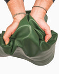 Flexible green nappa lambskin for GARMENTS, super soft lamb, silky semi glossy leather hide for clothing 0.7 - 0.9 mm B17584-TU La Garzarara