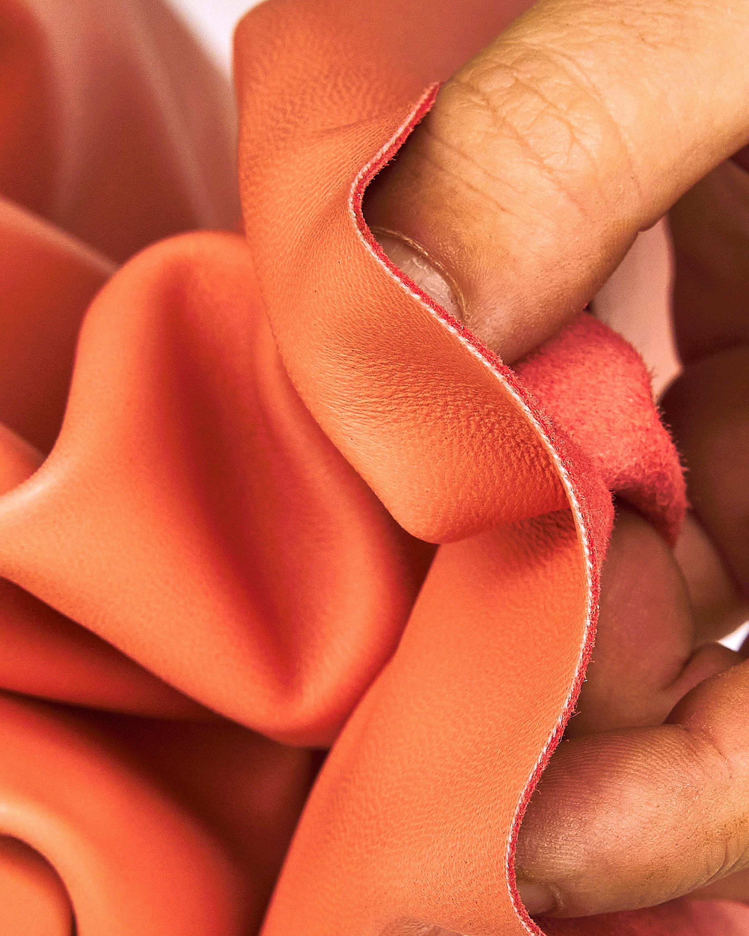Thin leather skin, Salmon pink lambskin , very soft lamb for garments, in bundles or single hides B17593-TU La Garzarara