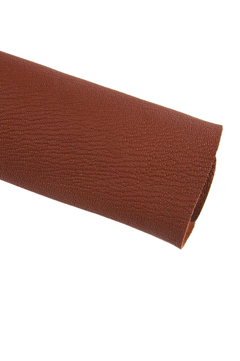 Soft brick red brown pebbled goatskin leather SKIN hide, fine grain embossed goat leather 1.8–2.0 mm for bags and accessories, B16674-TU