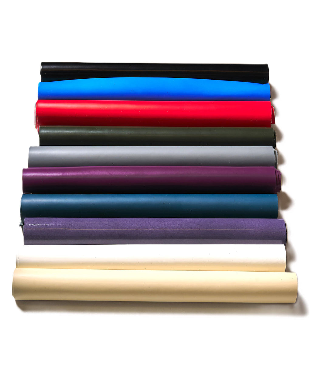 BRUSHED Leather Scraps in Assorted Colors - 10 random Smooth Solid Tones leather pieces 10x8" / 25x20 cm RT305 La Garzarara