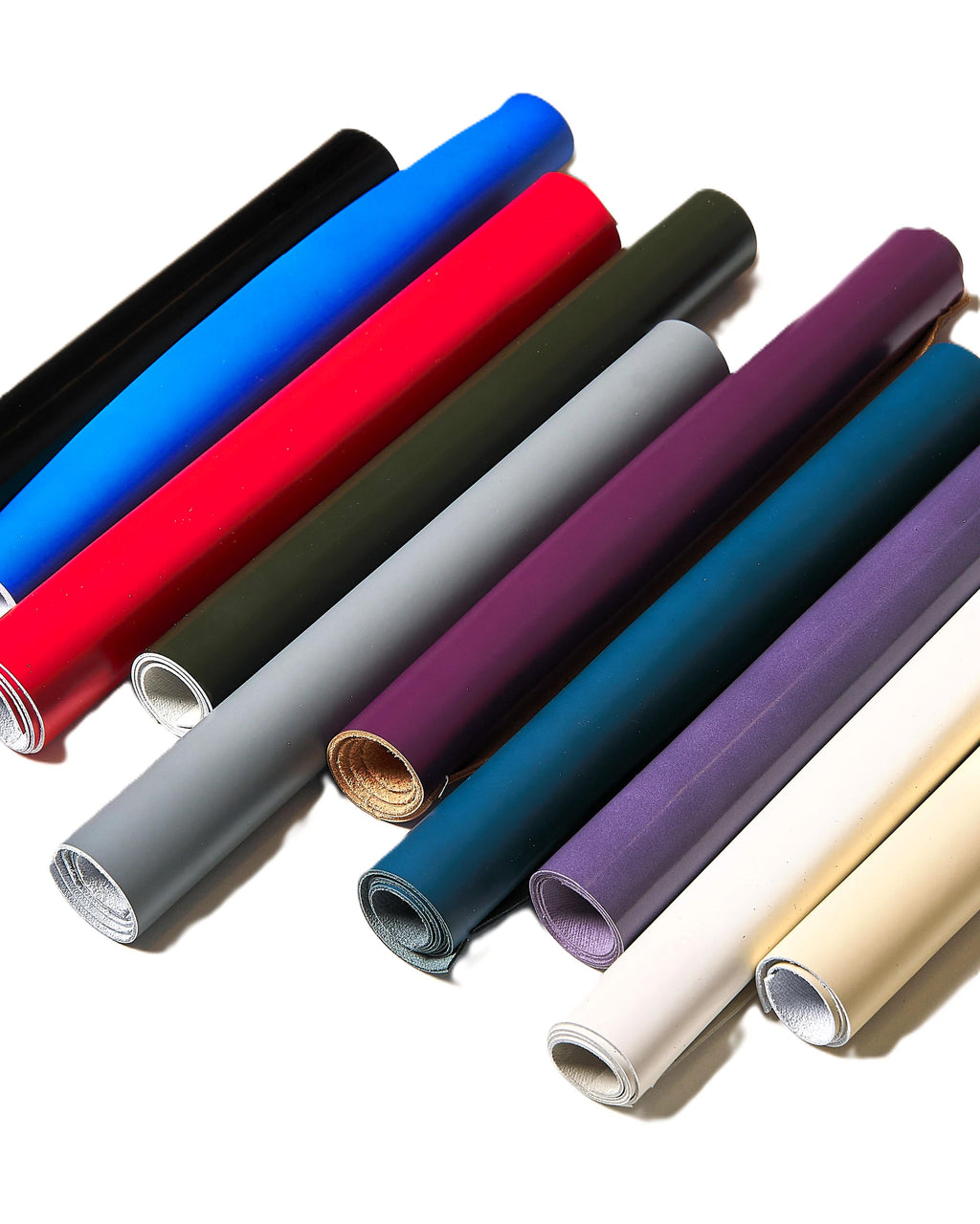 BRUSHED Leather Scraps in Assorted Colors - 10 random Smooth Solid Tones leather pieces 10x8" / 25x20 cm RT305 La Garzarara