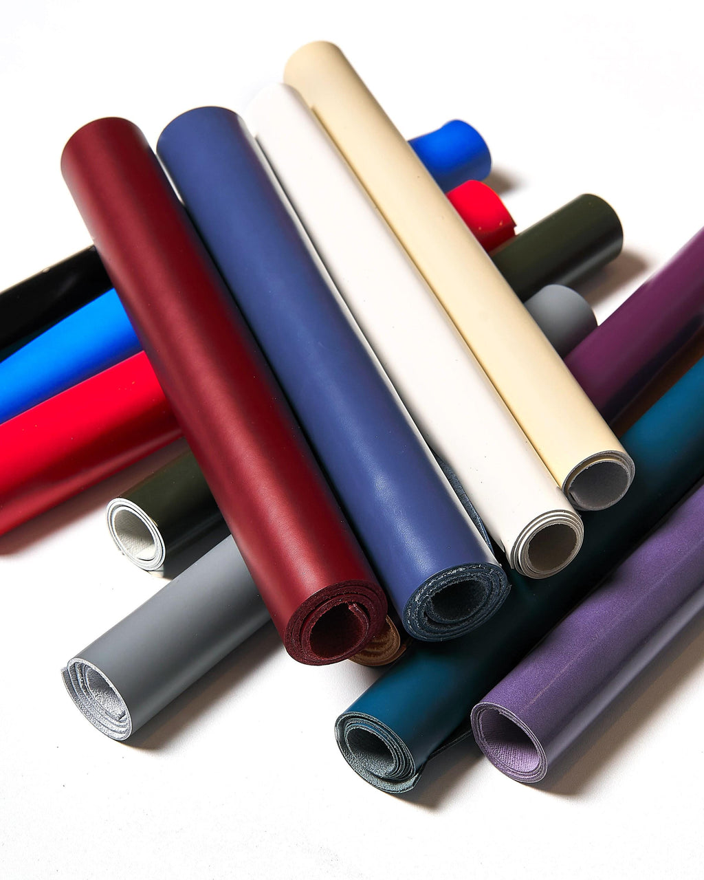 BRUSHED Leather Scraps in Assorted Colors - 10 random Smooth Solid Tones leather pieces 10x8" / 25x20 cm RT305 La Garzarara