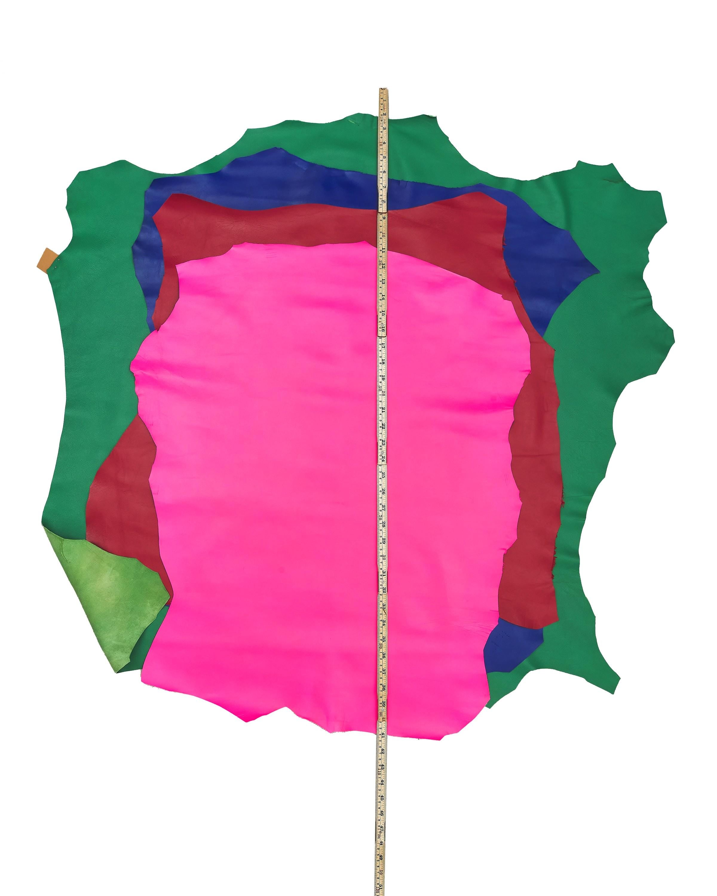 Fuchsia, bluette, green, dark red, smooth leather skin, soft NAPPA sheepskin ideal for crafting B17278-TU La Garzarara