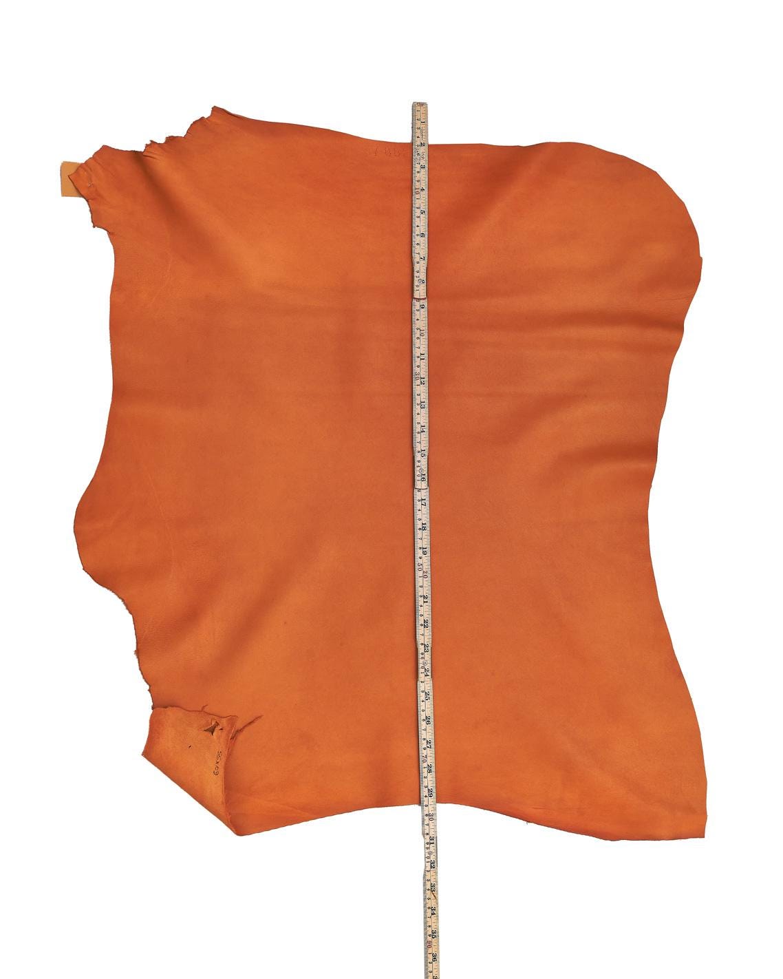 Orange lambskin leather for clothing, silky smooth sheepskin, super soft NAPPA, thin hide for garments, B17586-TU La Garzarara
