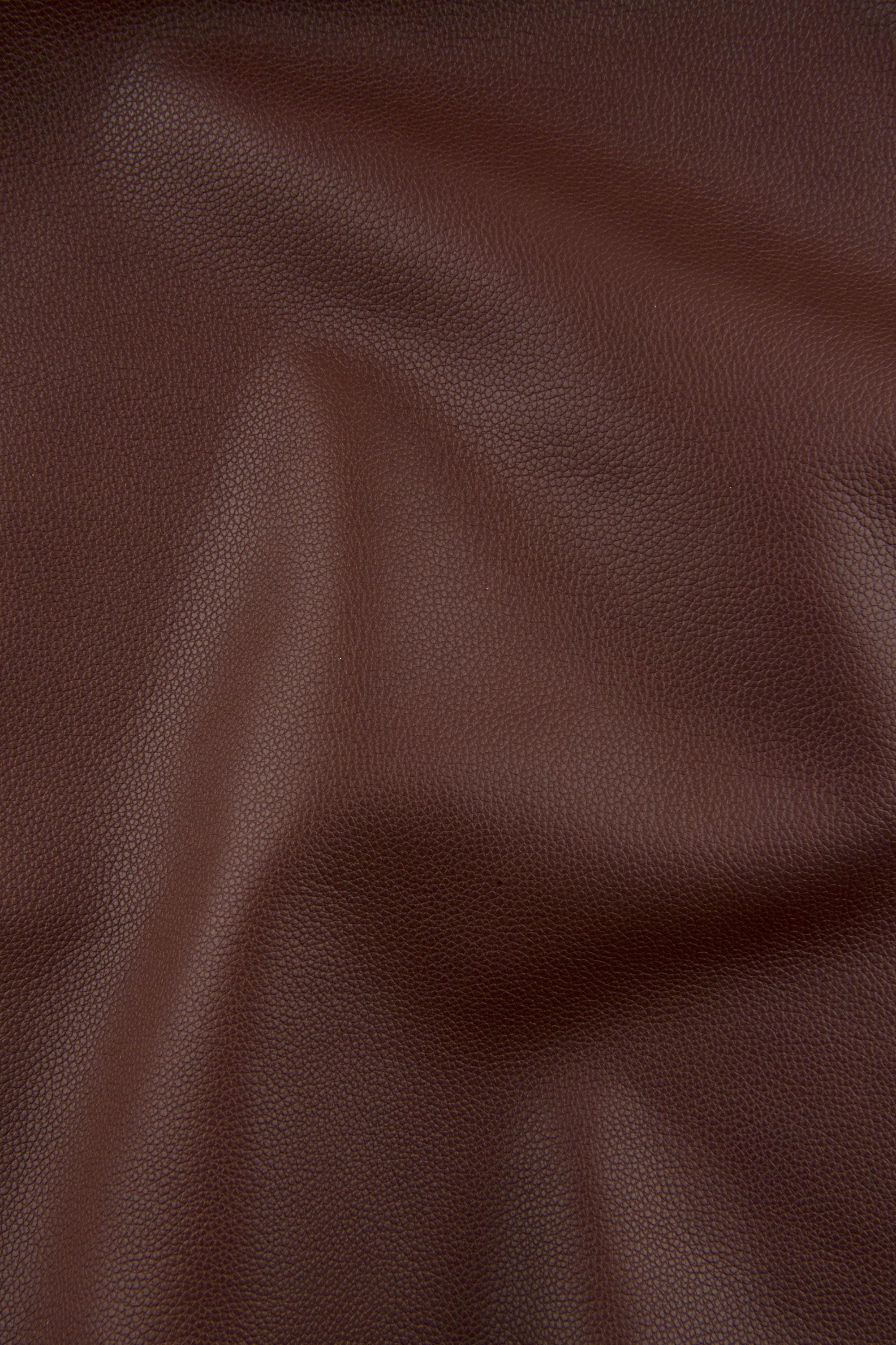 Reddish BROWN leather hide, tiny PEBBLE grain embossed calfskin, soft semi glossy, genuine italian cowhide 1.4 - 1.5 mm B17306-TU