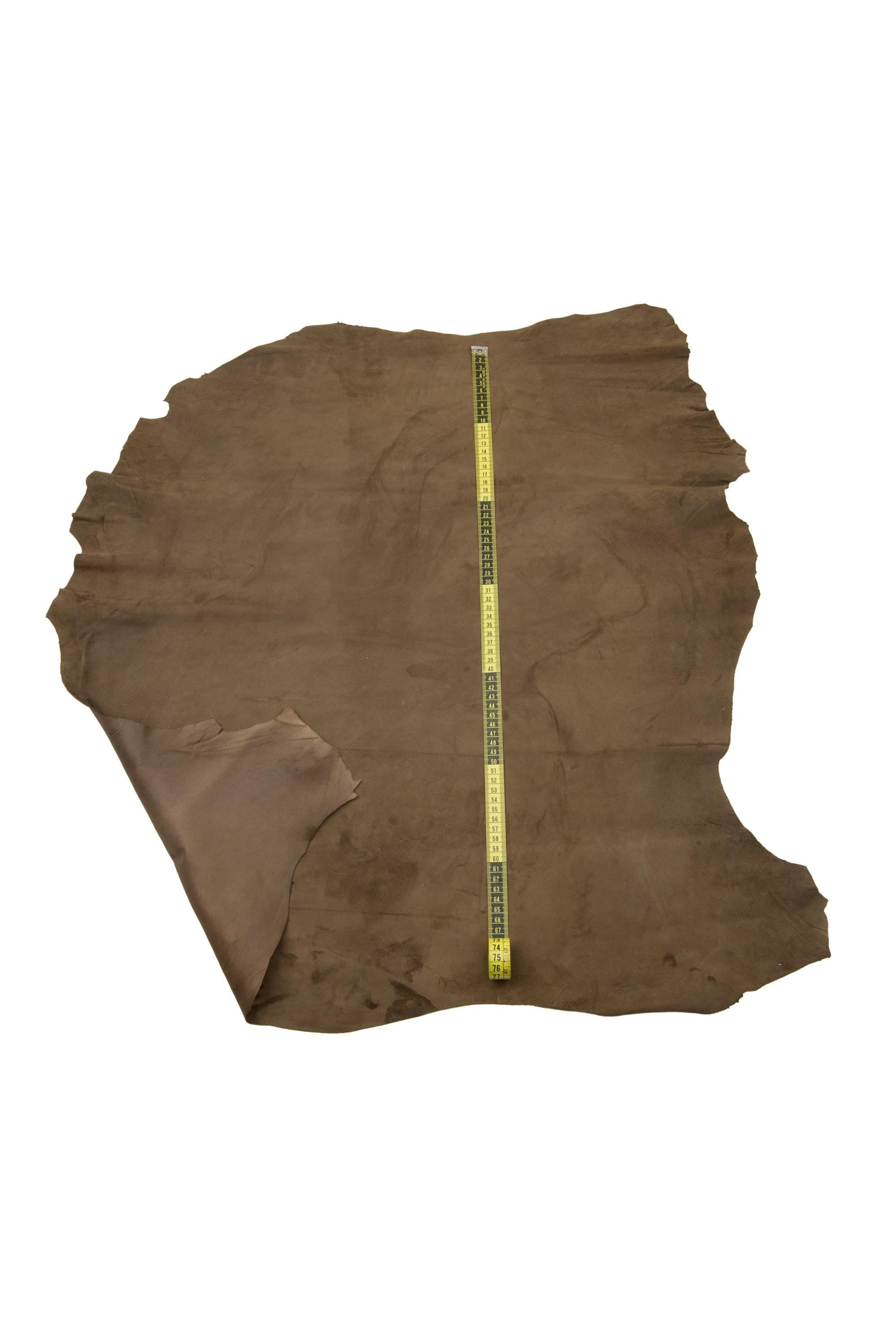BUNDLE of 3 brown SUEDE lambskins, top quality super soft leather hides, velvet touch B17646-TU La Garzarara