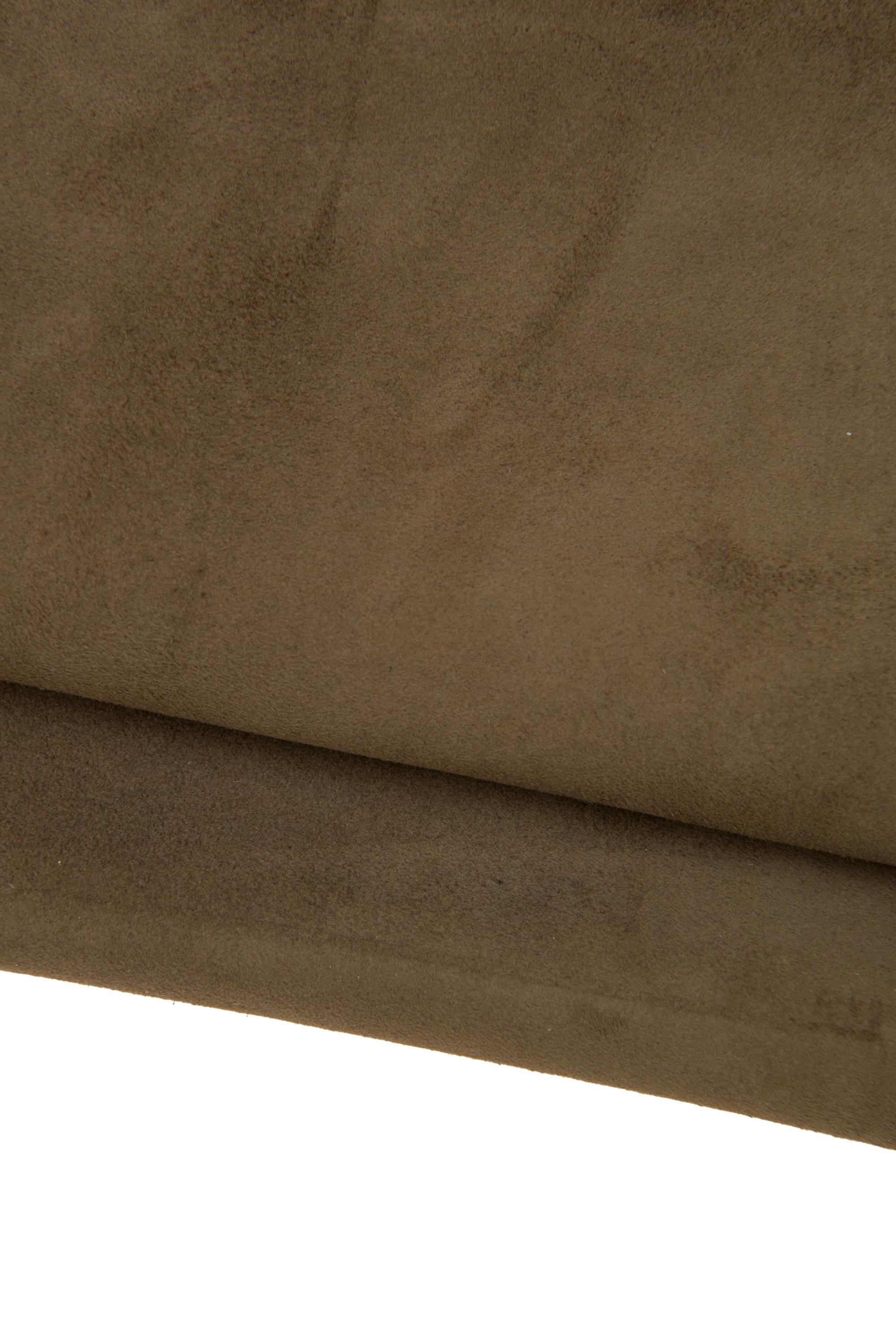 BUNDLE of 3 brown SUEDE lambskins, top quality super soft leather hides, velvet touch B17646-TU La Garzarara
