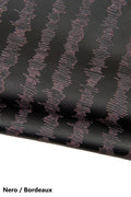 Black fancy leather skin, nappa lamb with graphic design, strip textured lambskin for bags and accessories B17677-VT La Garzarara