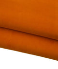 Burnt Orange SUEDE leather skin, bright soft velvety goatskin hide, 0.8 - 1.0 mm, ideal for diy projects B17344-TU La Garzarara