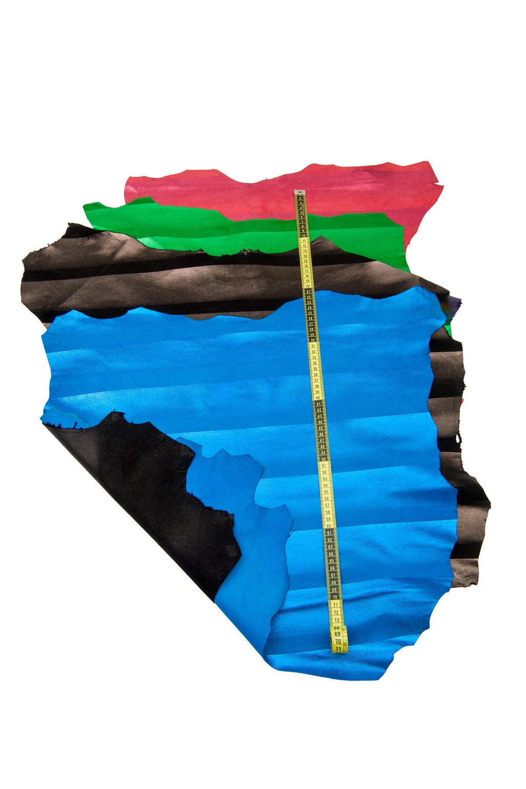 Herringbone Effect Leather skin, Vibrant Italian Leather,bright metallic suede leather hides B17688-MT(st) La Garzarara