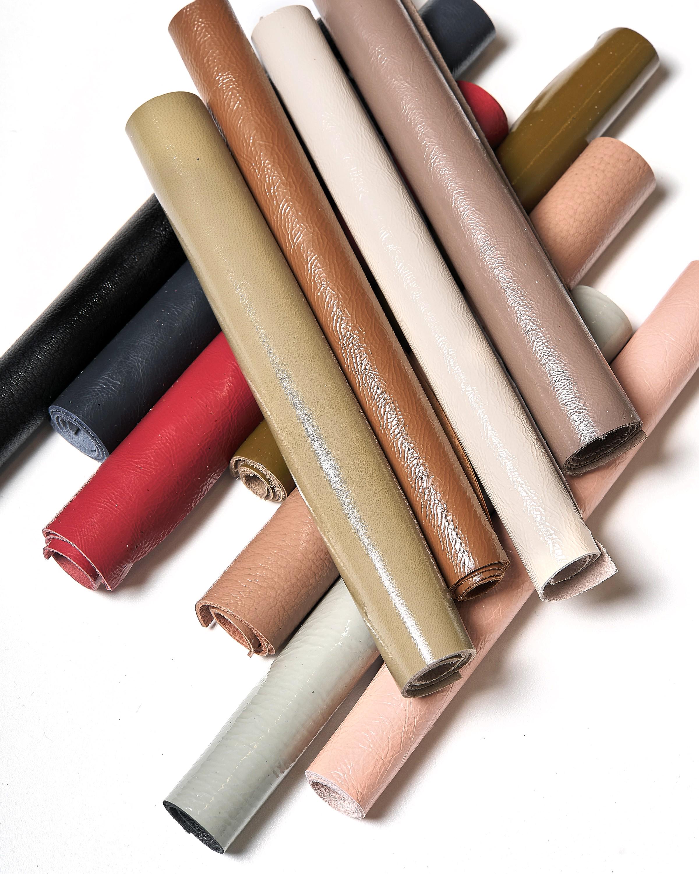 Patent Leather Remnants for Crafts, High Gloss Grained Scraps in Assorted Colors, 10 random leather pieces 10x8" / 25x20 cm RT302