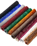 Western Print Leather Scraps, Mexican Charro Pattern Offcuts, Colorful Leather Pieces for Crafts 10x8" / 25x20 cm RT304 La Garzarara