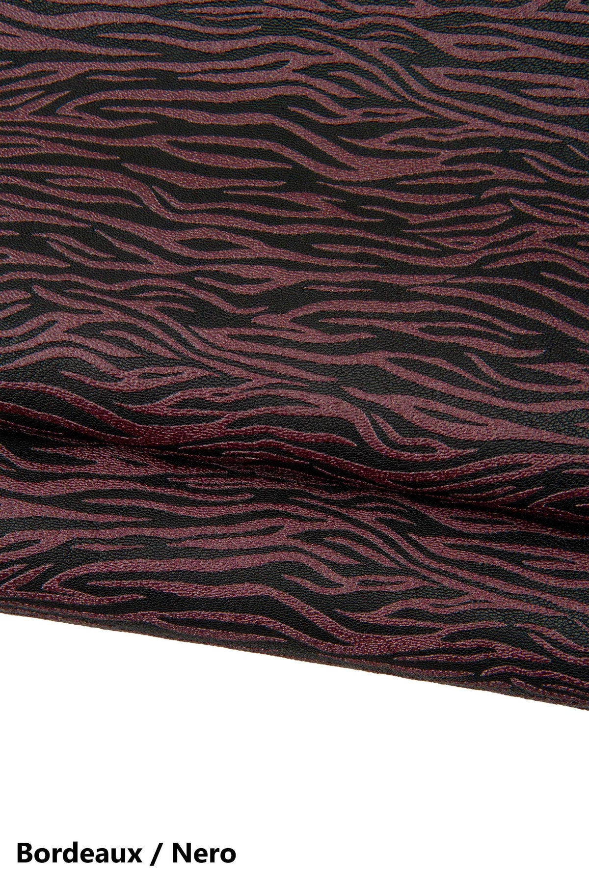 ZEBRA textured leather skin, ANIMAL printed goatskin, soft hide for hobbyists B17668-ST La Garzarara