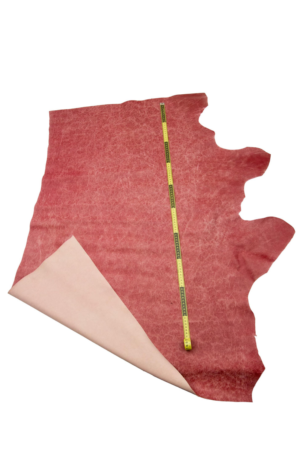 Burgundy super VINTAGE leather hide, aged DISTRESSED suede calfskin, wrinkled effect on soft cowhide B17662-VT La Garzarara