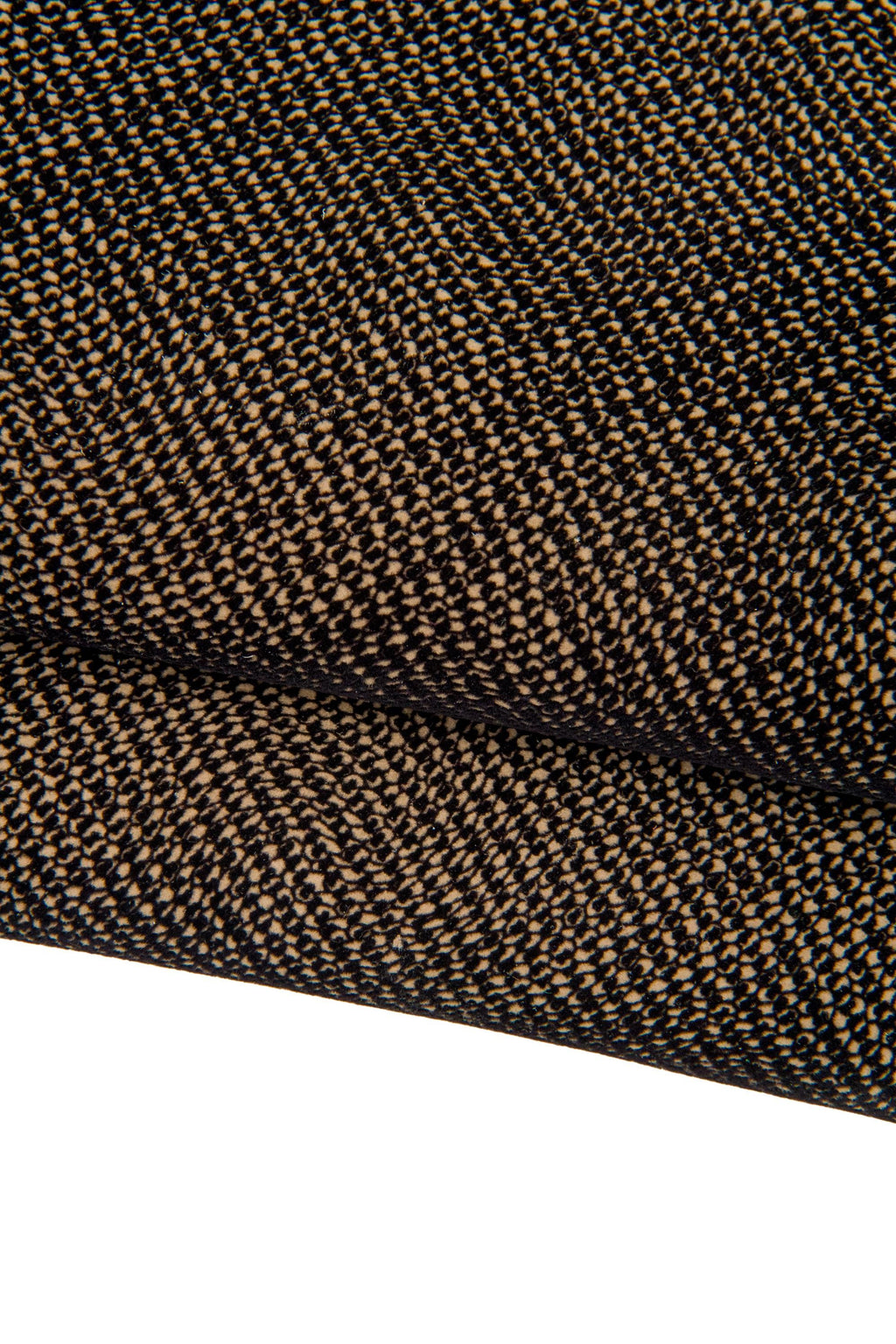 Beige black FLOCK printed goatskin, soft textured leather skin, SOFT hide for diy projects B17667-ST La Garzarara