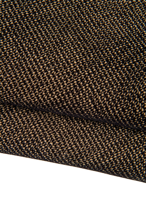 Beige black FLOCK printed goatskin, soft textured leather skin, SOFT hide for diy projects B17667-ST La Garzarara