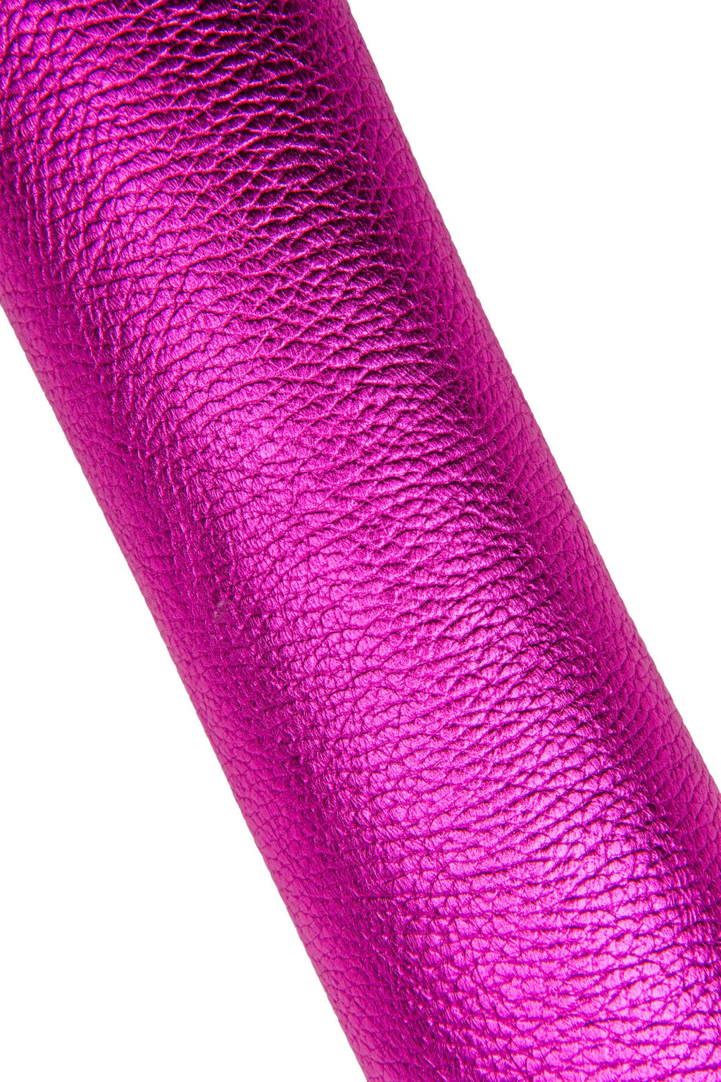 Fuchsia PEBBLE GRAIN printed cowhide, soft metallic bright leather hide, sparkle pink calfskin 1.1 - 1.3 mm B17767-MT La Garzarara