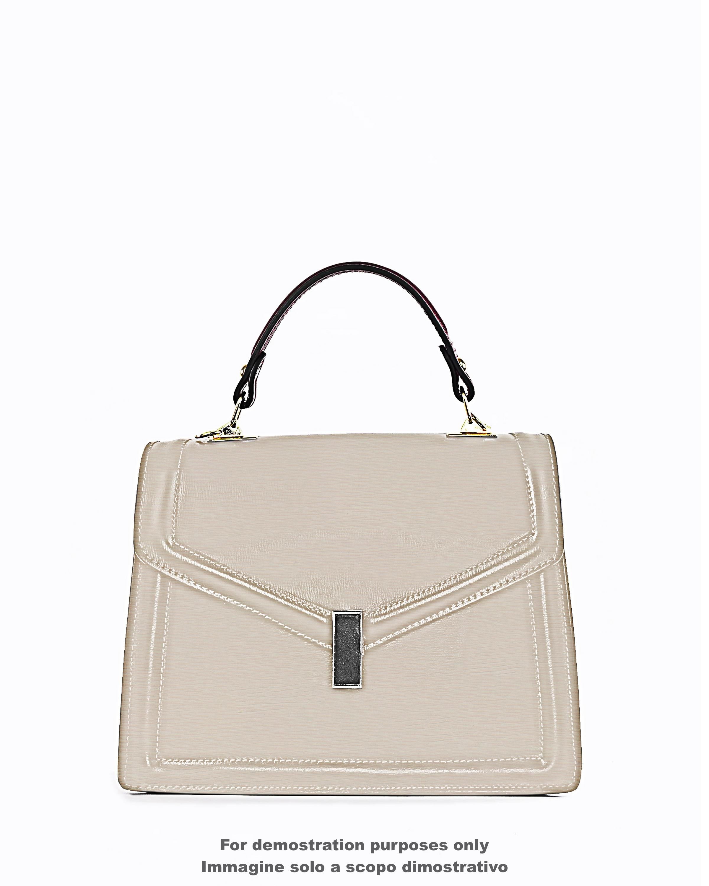 Saffiano Ivory cream leather hide fine grain texture, light beige skin, elegant smooth leather for bags craft B17630-TU La Garzarara