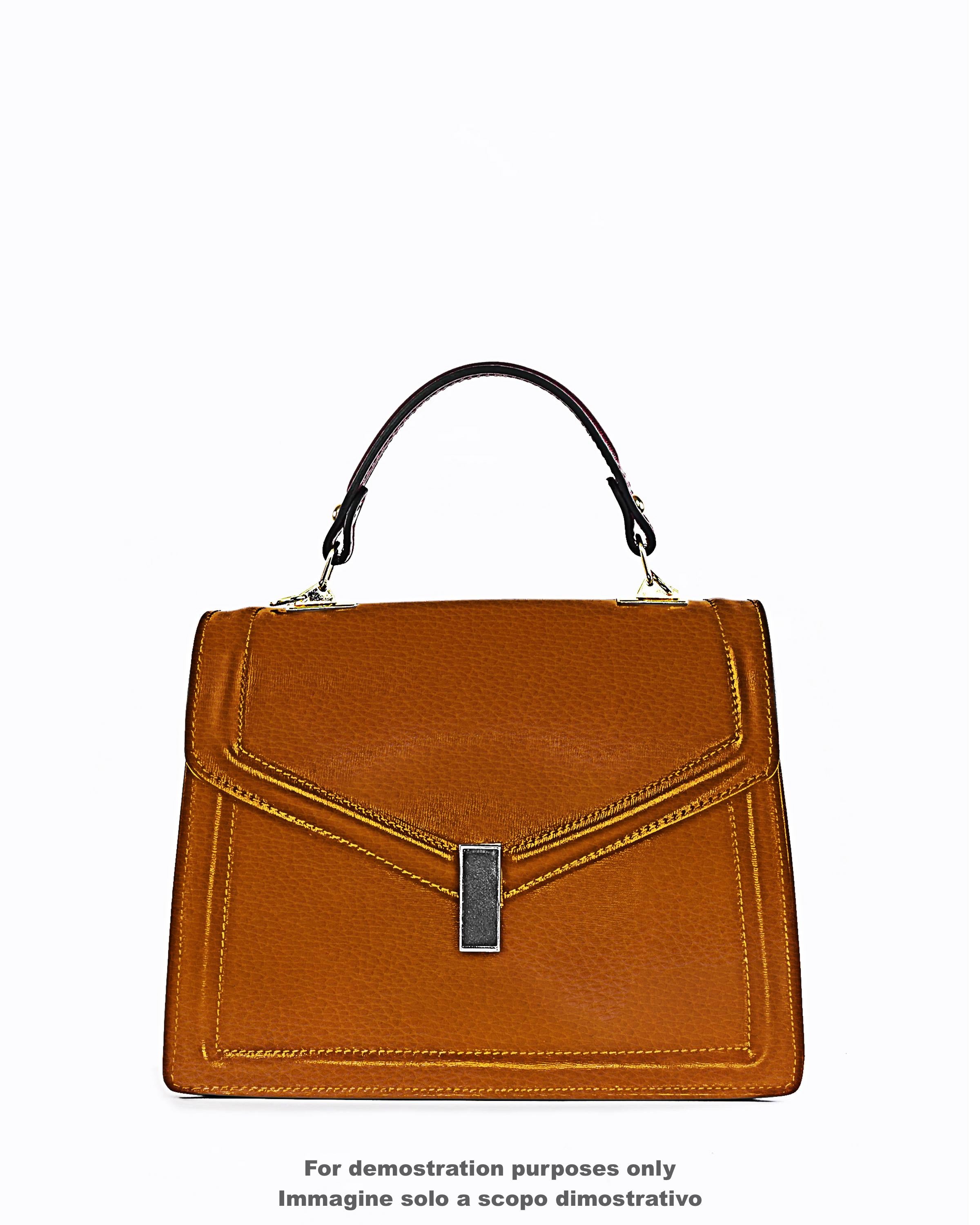 Brown PEBBLE GRAIN printed leather hide, tan grainy calfskin, soft embossed cowhide for crafting B17661-TU La Garzarara
