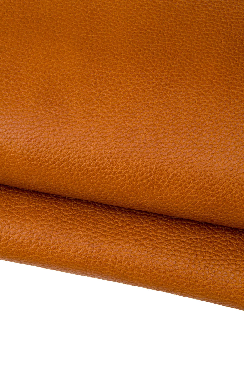 Brown PEBBLE GRAIN printed leather hide, tan grainy calfskin, soft embossed cowhide for crafting B17661-TU La Garzarara