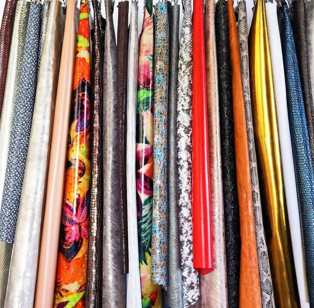 Leather STOCK deal, 30 leather full hides -RANDOM selection -MIX of colors, textured, metallics, distressed, solid colors B14233