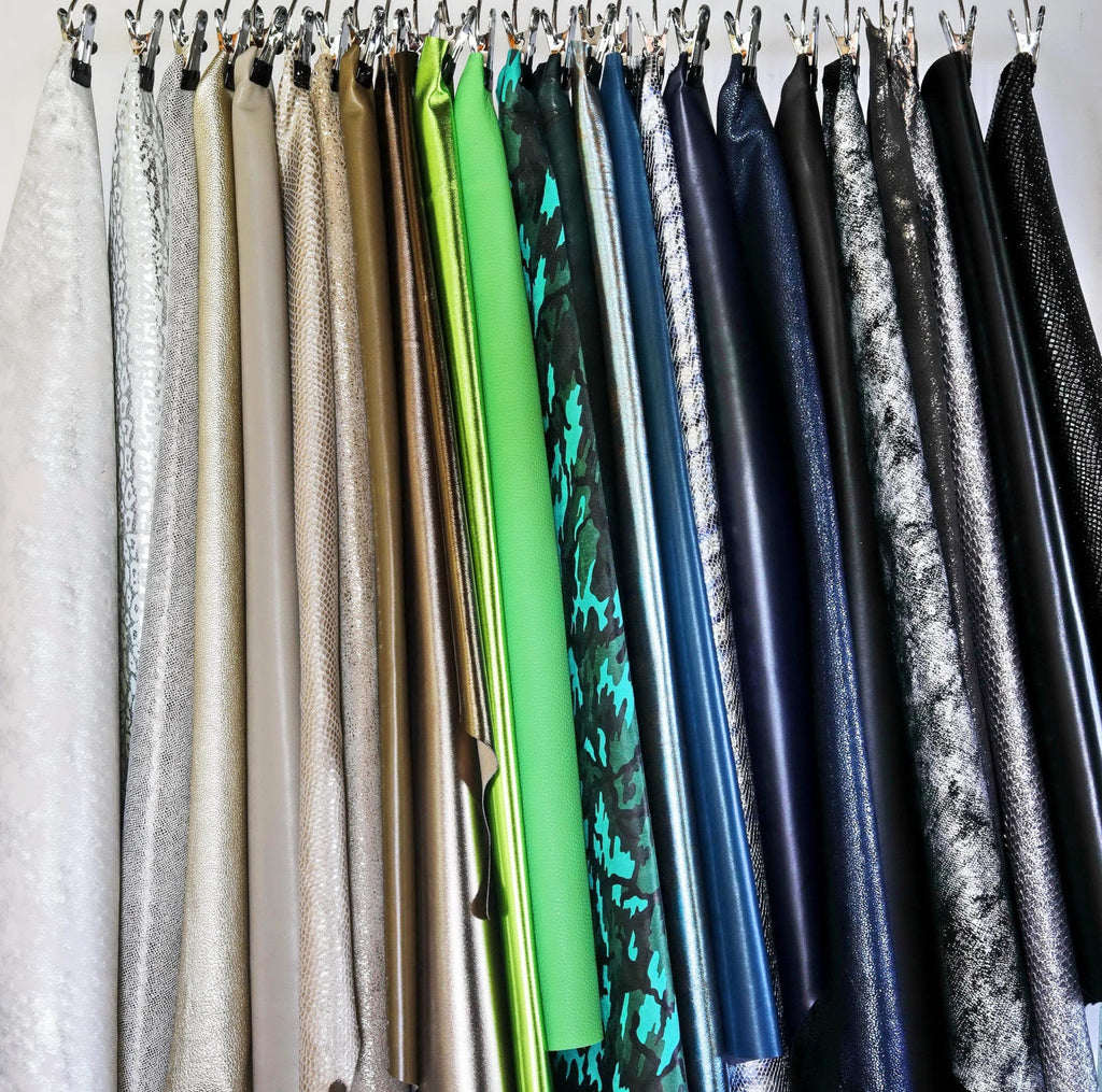 Leather STOCK deal, 40 full hides - RANDOM selection - mix of colors, textured, metallics, distressed, solid colors B14381-ST