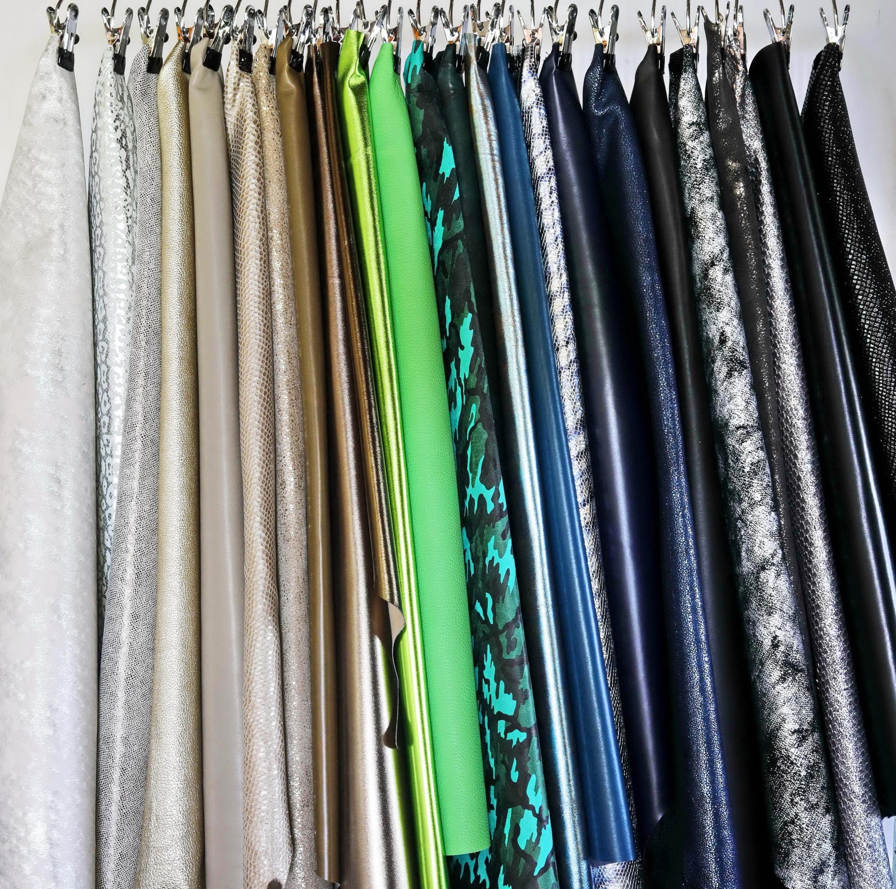 Leather STOCK deal, 40 full hides - RANDOM selection - mix of colors, textured, metallics, distressed, solid colors B14381-ST