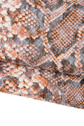 PYTHON textured leather skin, orange grey black white reptile SNAKE printed goatskin, soft matt hide B17484-ST La Garzarara