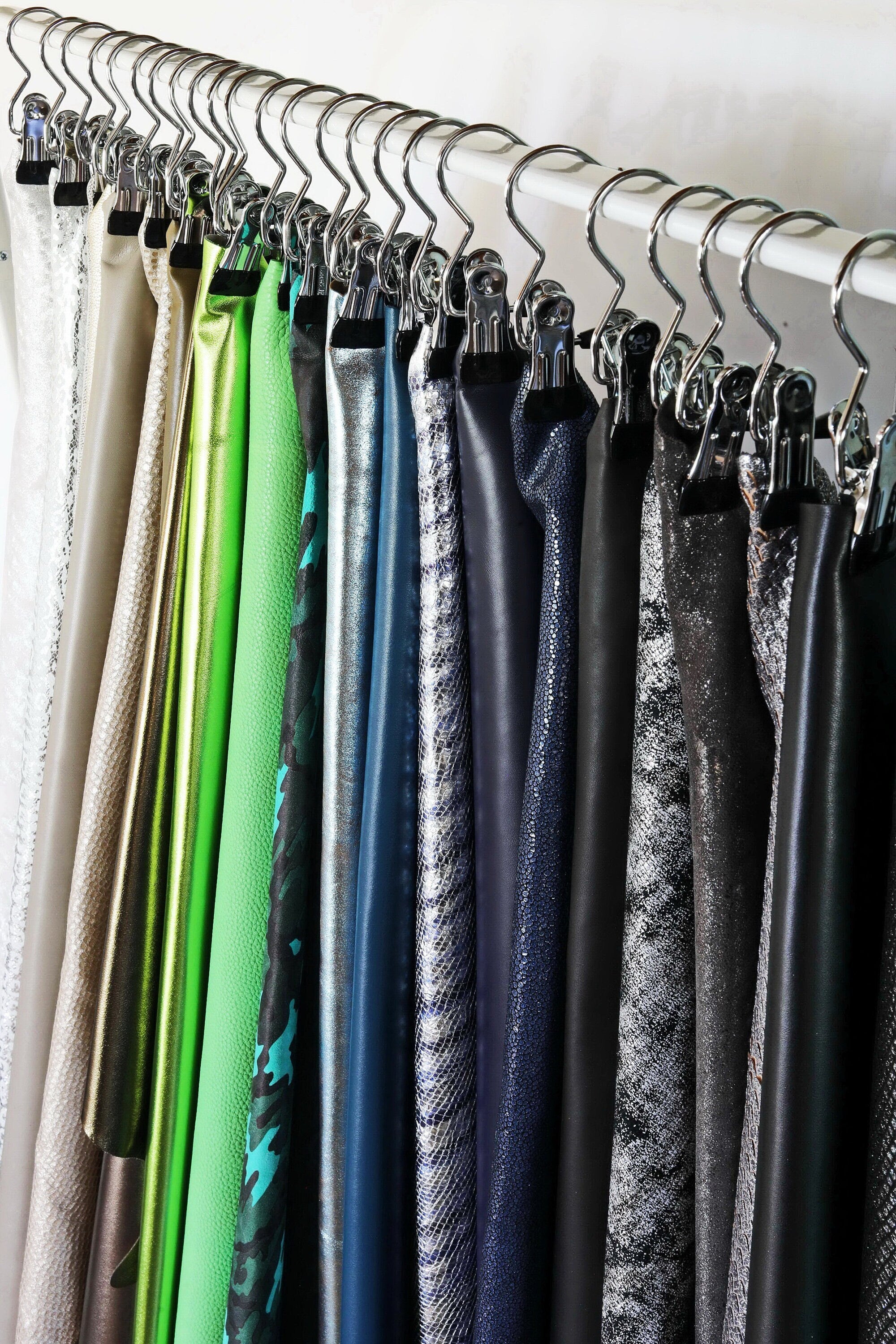 Leather STOCK deal, 40 full hides - RANDOM selection - mix of colors, textured, metallics, distressed, solid colors B14381-ST