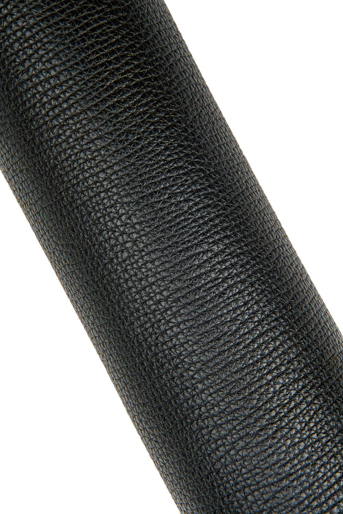 Black Leather for handbags, Coarse Grain SAFFIANO - like Leather hide, Grainy textured skin B17631-TB La Garzarara
