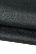Black Leather for handbags, Coarse Grain SAFFIANO - like Leather hide, Grainy textured skin B17631-TB La Garzarara