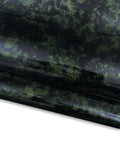 PEARLIZED patent leather hide, green black PRINTED cowhide, luxurious calfskin for hobbyists B17901-ST La Garzarara