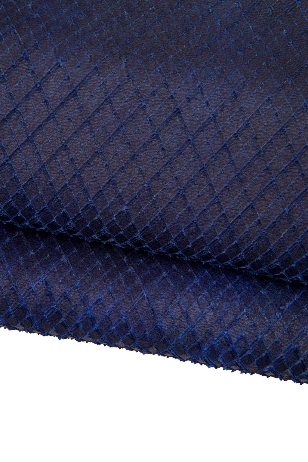 Navy Blue Leather Set Embossed Suede Premium Leather Hides Designer Skins, leather set of 3 B17528-MT(st) La Garzarara