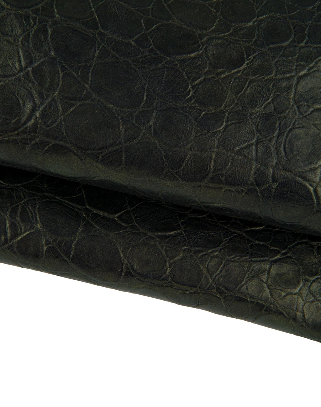 Bronze ALLIGATOR leather hide, metallic embossed shaded cowhide, crocodile printed calfskin soft B17338-MT(ST) La Garzarara