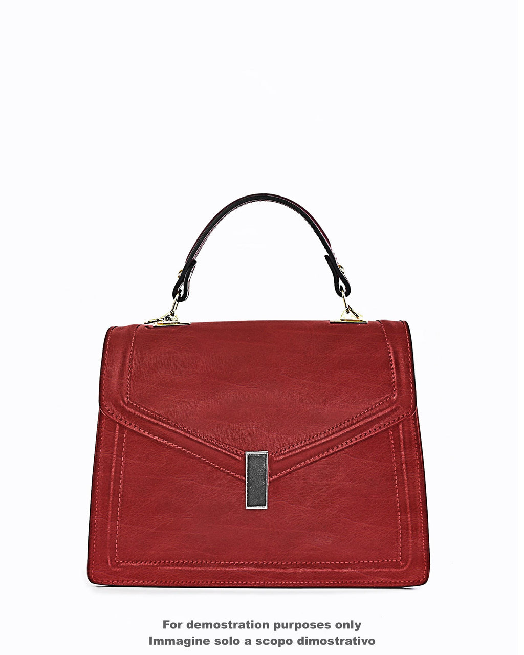 Dark red Pull Up leather hide, VEGETABLE tanned cowhide, glossy aged calfskin for crafting B17476-VT La Garzarara
