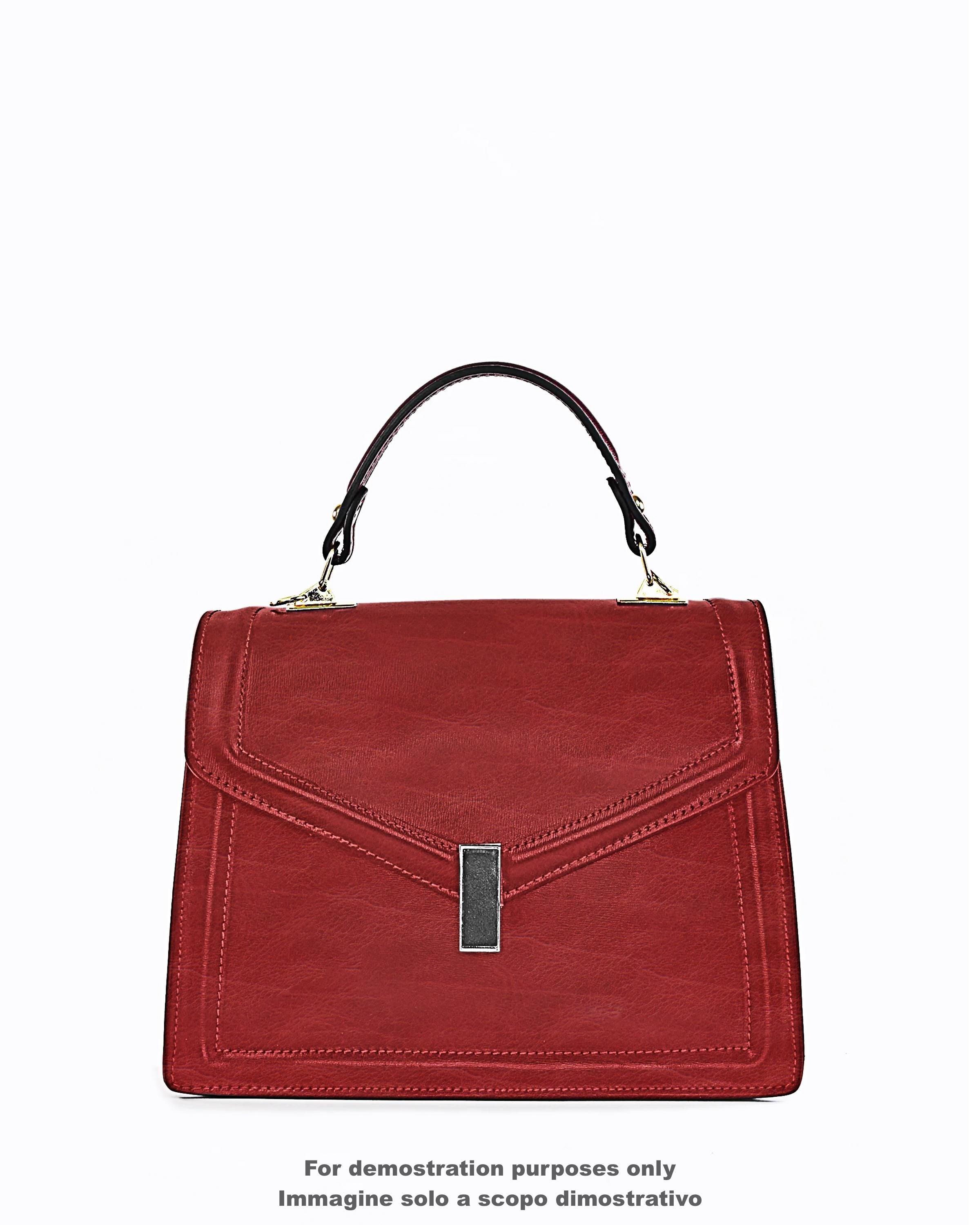 Dark red Pull Up leather hide, VEGETABLE tanned cowhide, glossy aged calfskin for crafting B17476-VT La Garzarara