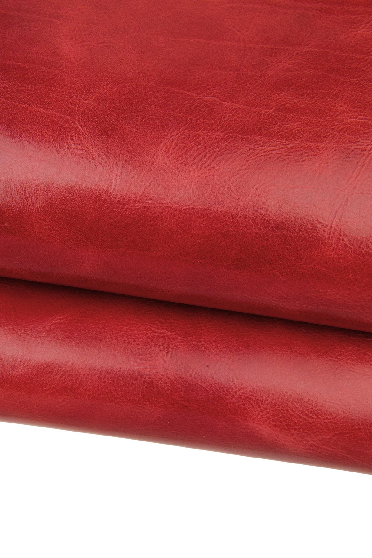 Dark red Pull Up leather hide, VEGETABLE tanned cowhide, glossy aged calfskin for crafting B17476-VT La Garzarara