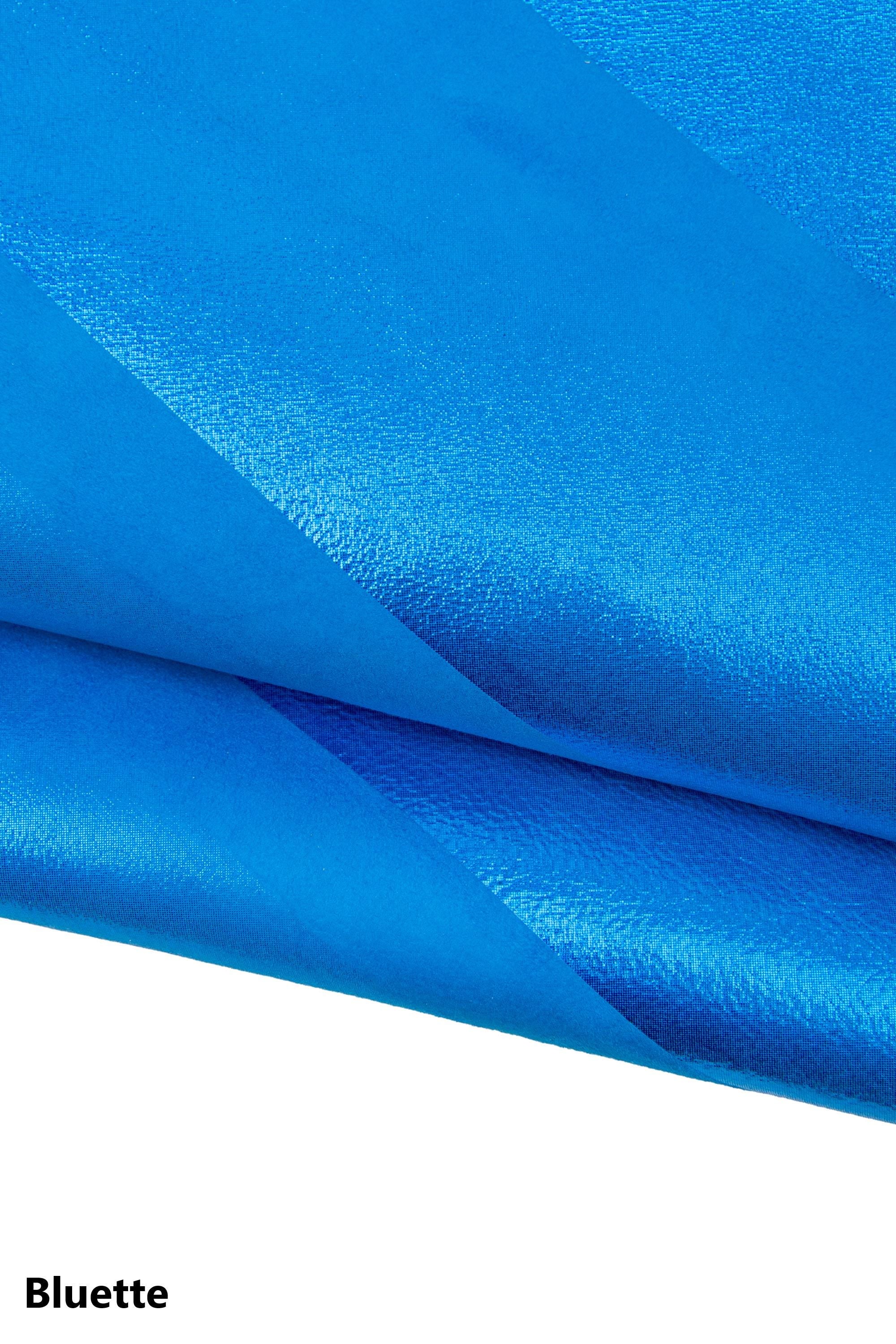 Herringbone Effect Leather skin, Vibrant Italian Leather,bright metallic suede leather hides B17688-MT(st) La Garzarara