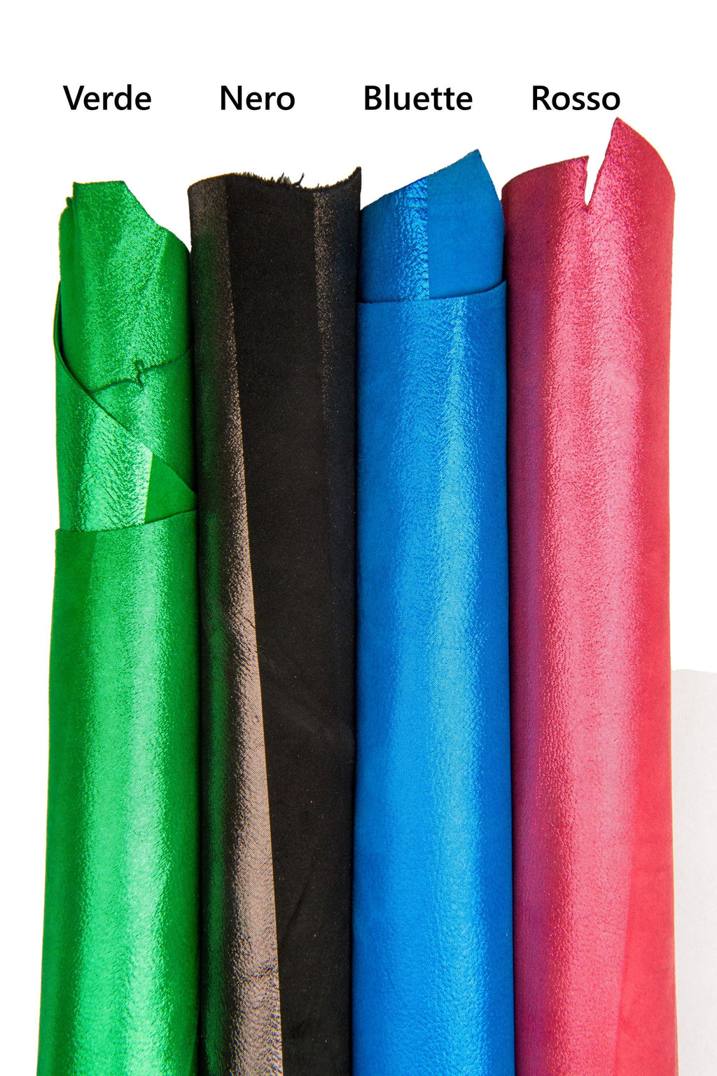Herringbone Effect Leather skin, Vibrant Italian Leather,bright metallic suede leather hides B17688-MT(st) La Garzarara