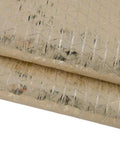Light gold metallic leather hide, GEOMETRICAL printed goatskin, soft bleached skin B17359-MT(ST) La Garzarara