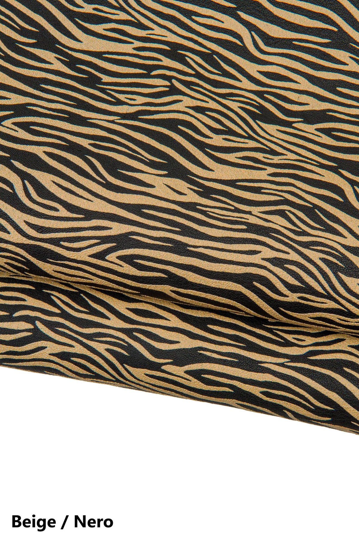 ZEBRA textured leather skin, ANIMAL printed goatskin, soft hide for hobbyists B17668-ST La Garzarara