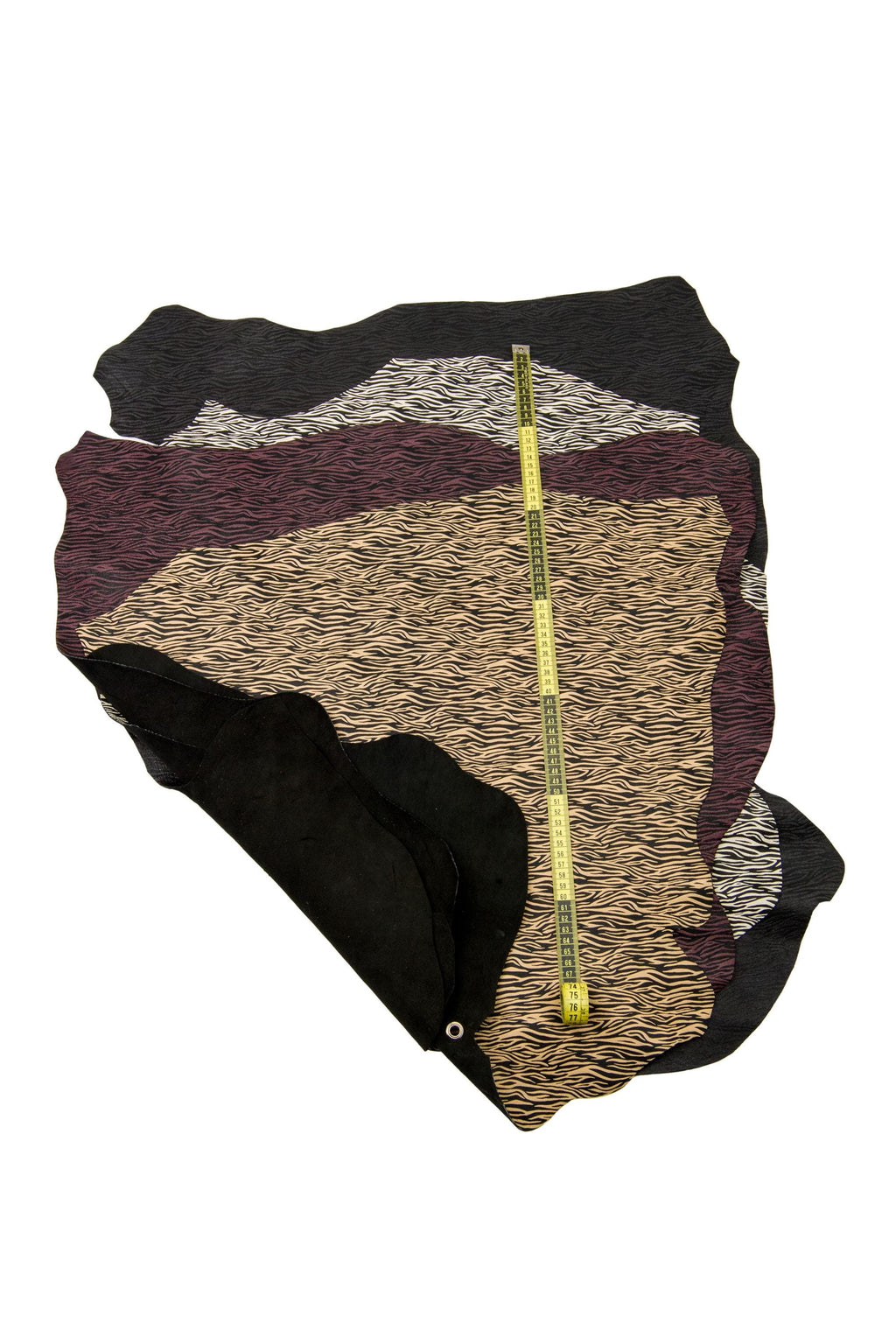 ZEBRA textured leather skin, ANIMAL printed goatskin, soft hide for hobbyists B17668-ST La Garzarara