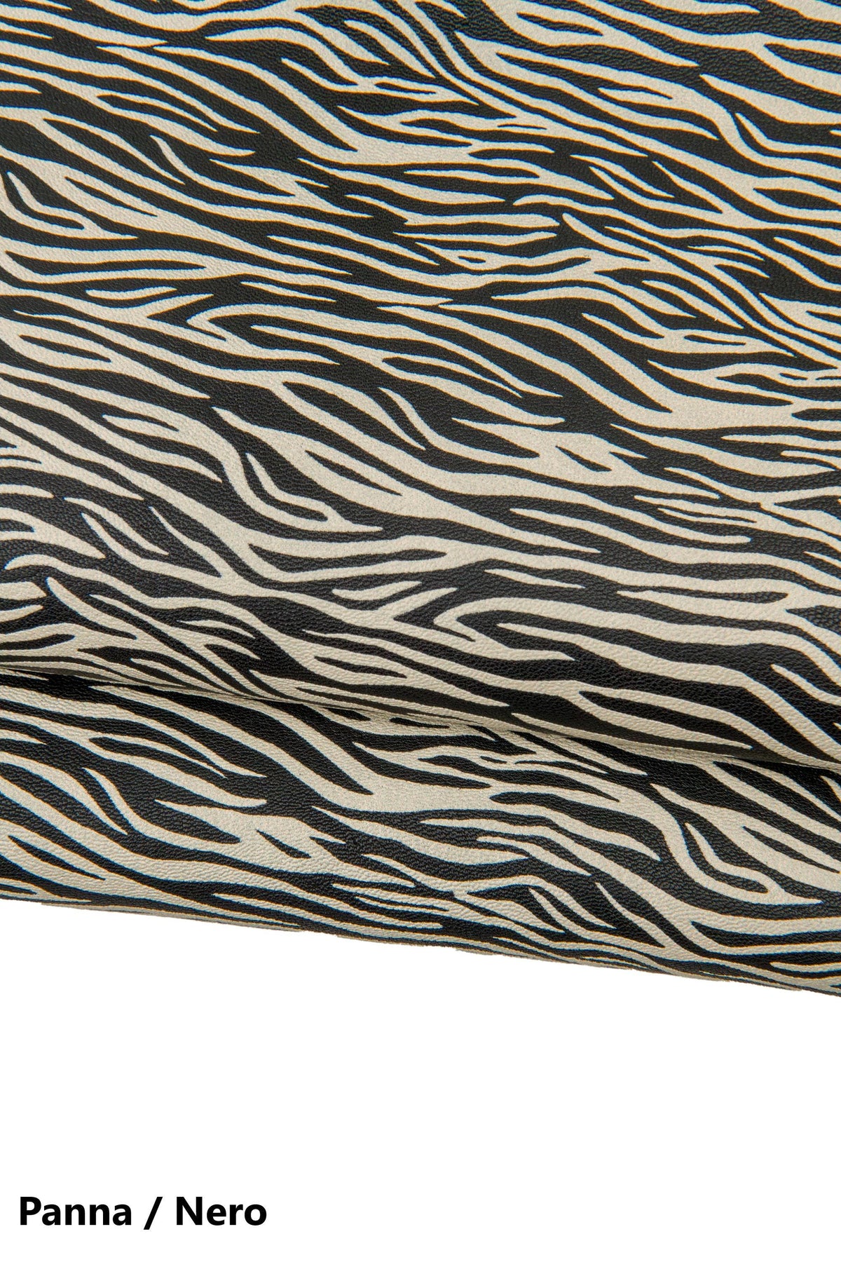 ZEBRA textured leather skin, ANIMAL printed goatskin, soft hide for hobbyists B17668-ST La Garzarara