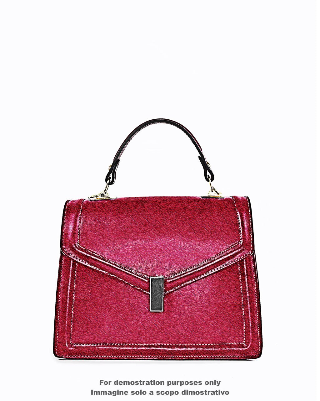 Red METALLIC leather skin, SPARKLE wrinkled goatskin, soft hide for diy projects B17658-MT La Garzarara