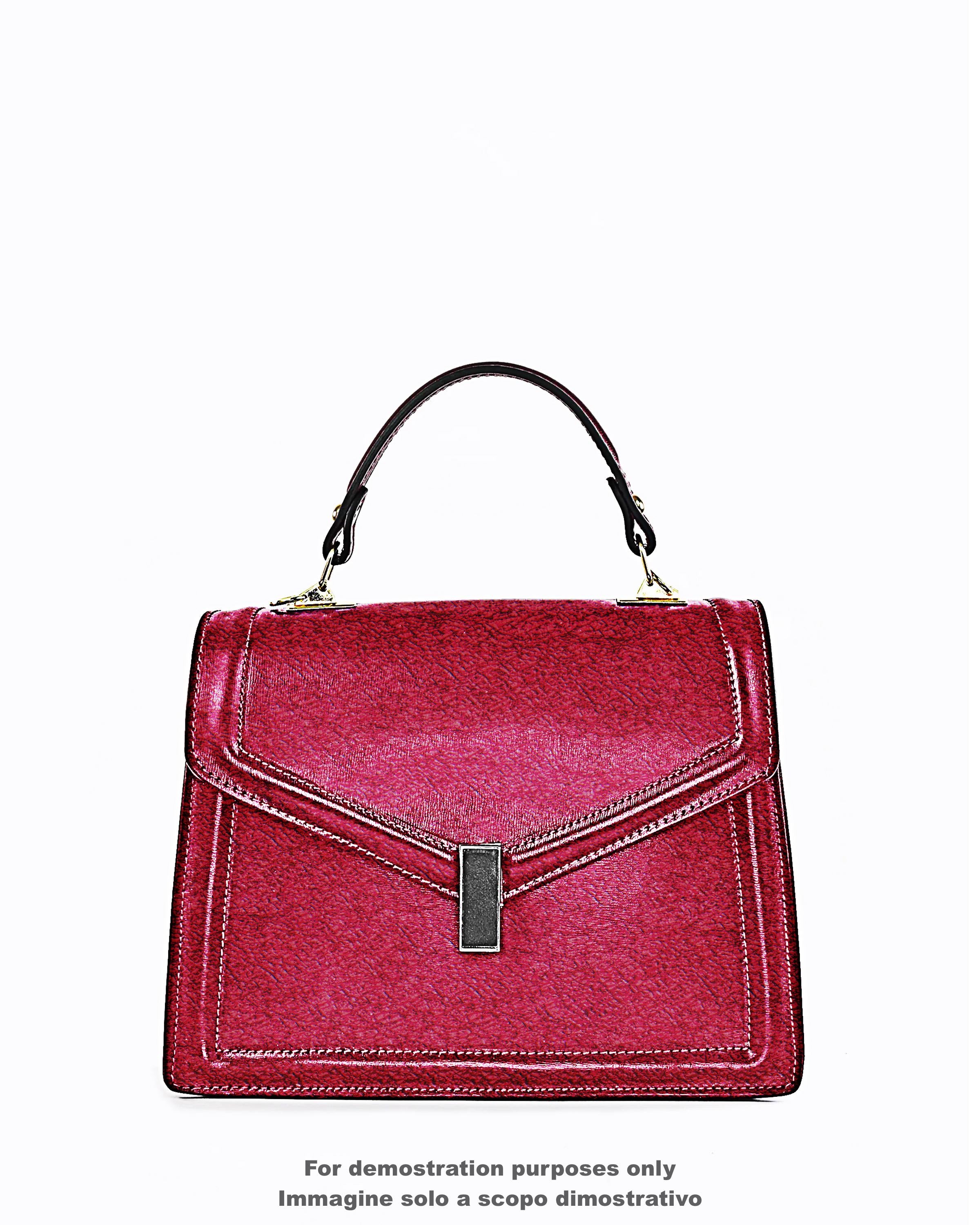 Red METALLIC leather skin, SPARKLE wrinkled goatskin, soft hide for diy projects B17658-MT La Garzarara